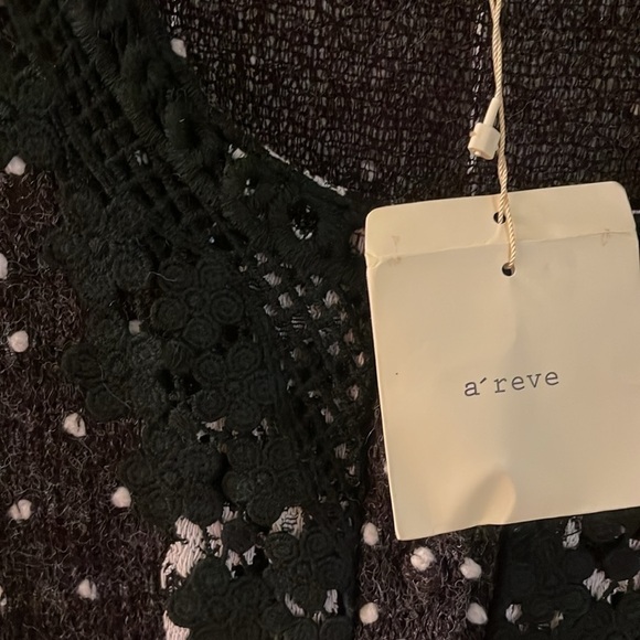 A'reve Black sweater /jacket ‎ Button up lace detail jacket by  all decd out NWT - Picture 3 of 16